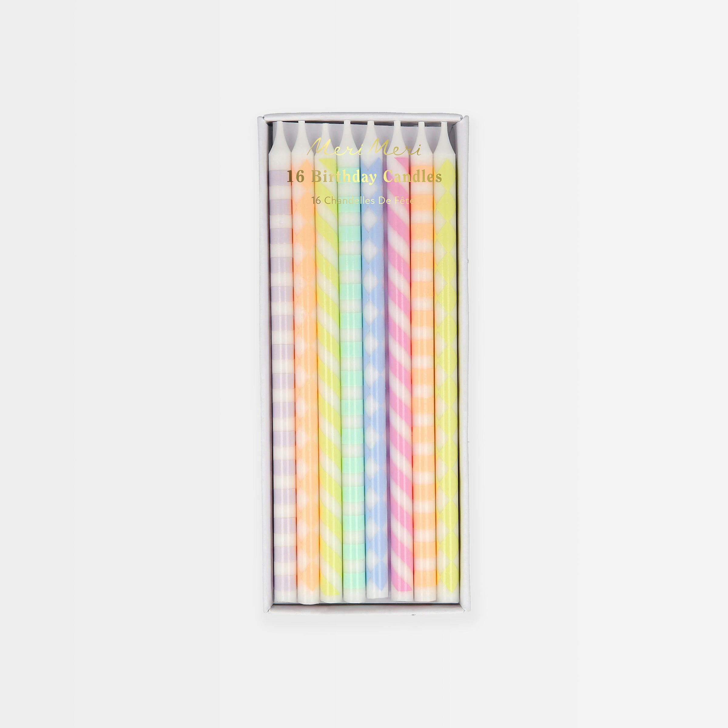 Pastel Patterned Candles