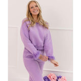 Women's Lavender Feather Athletic Set