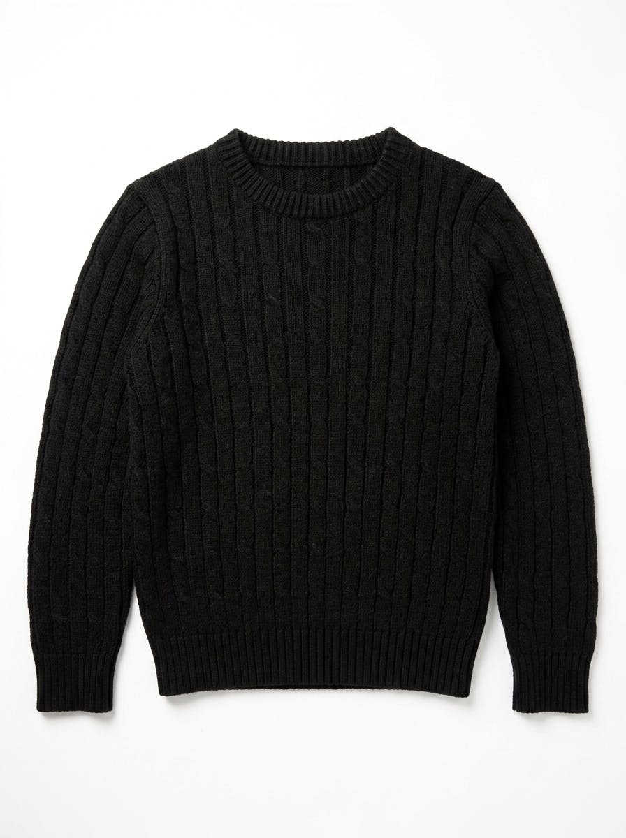 Basic Unisex Cable Sweater
