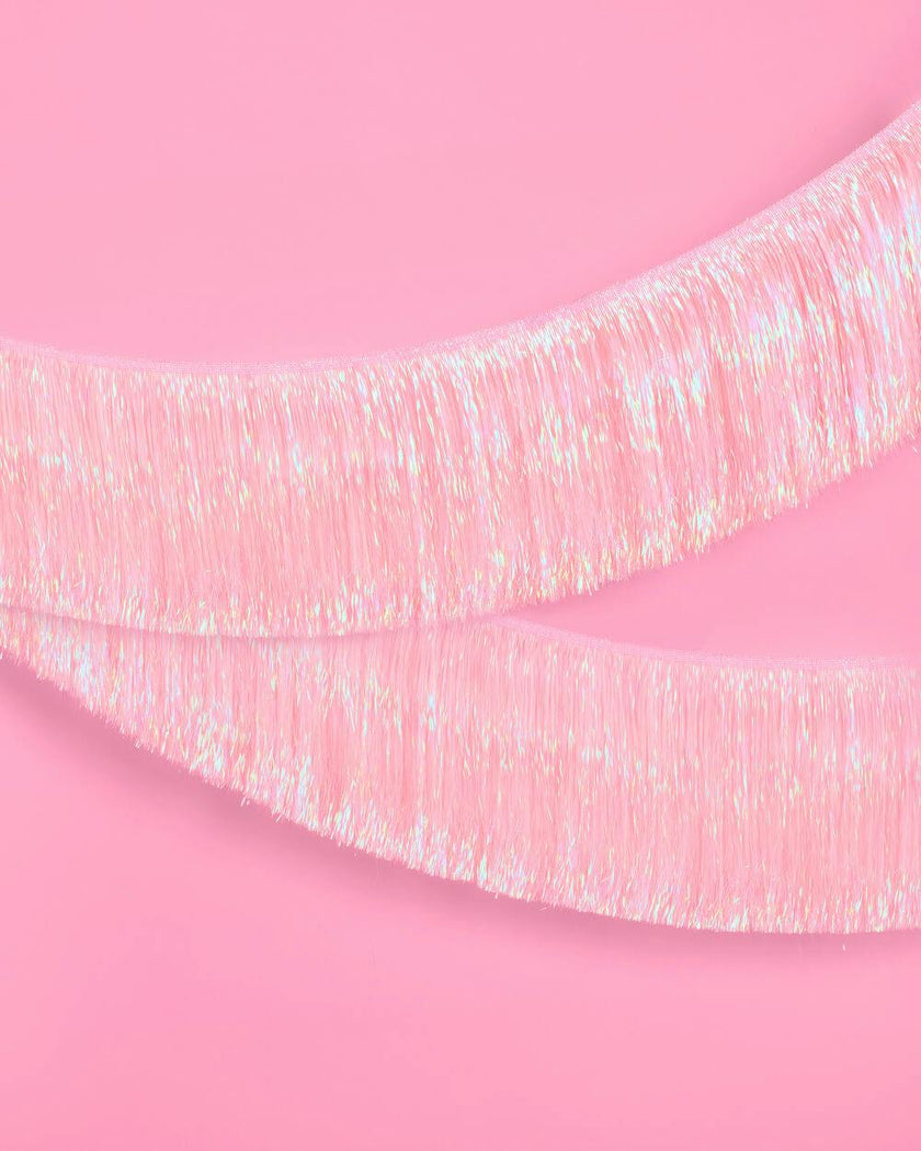 Pretty in Pink Fringe - light pink fringe banner