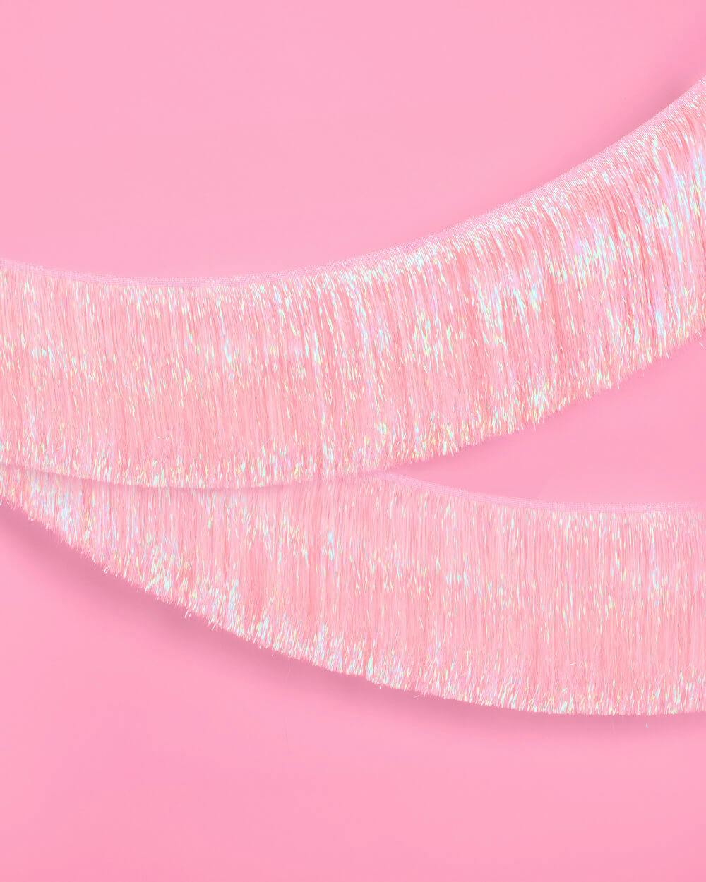 Pretty in Pink Fringe - light pink fringe banner