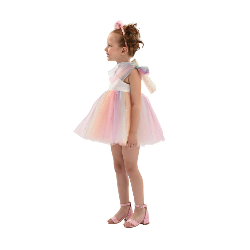 White Pastel Tulle Party Dress