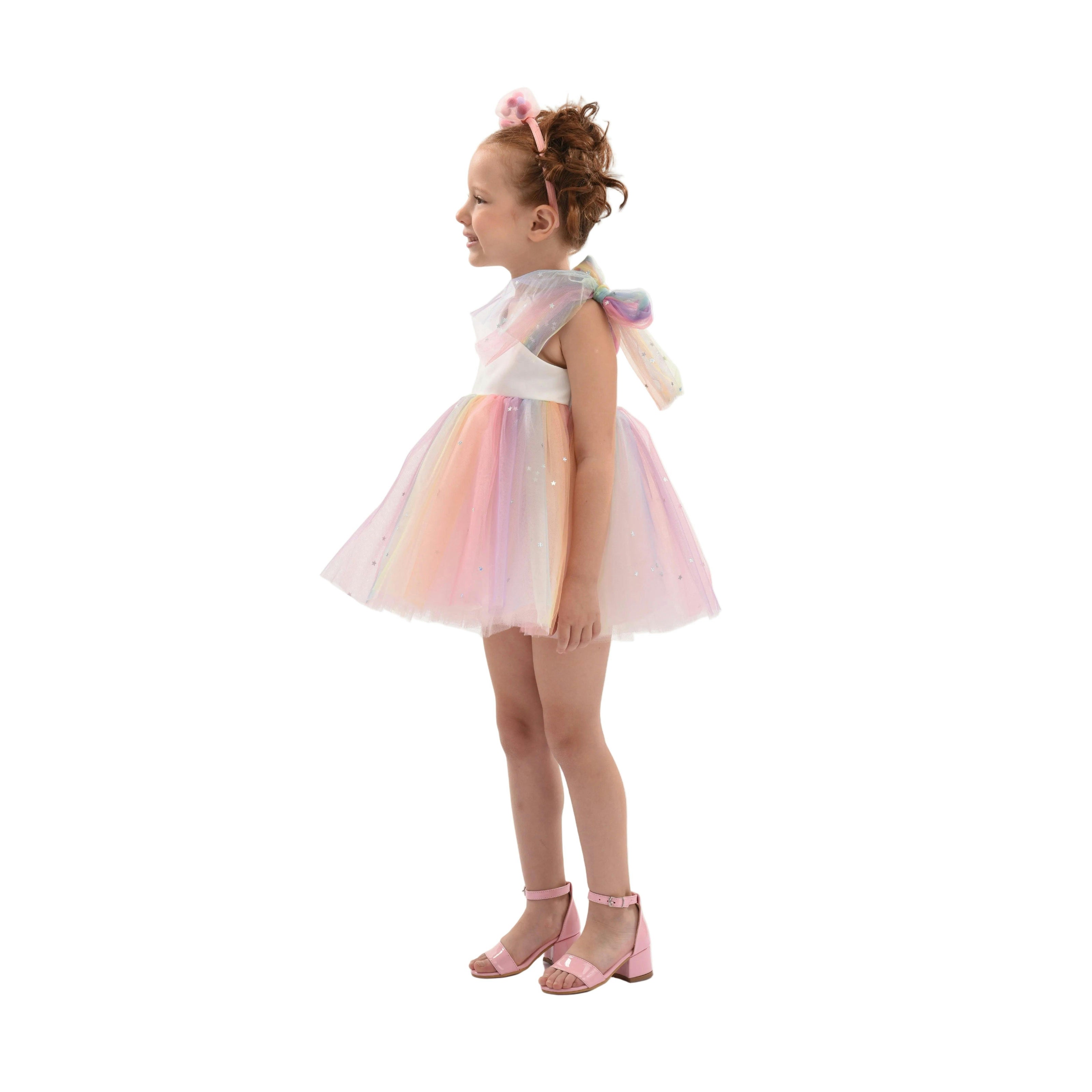 White Pastel Tulle Party Dress