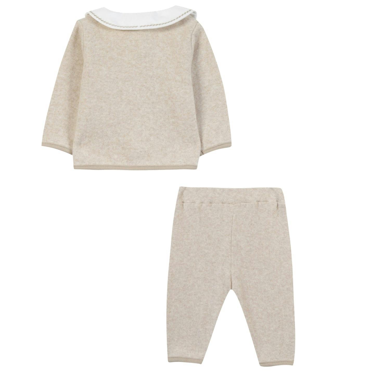 TARTINE ET CHOCOLAT Brushed Fleece Baby Set - Beige Chiné