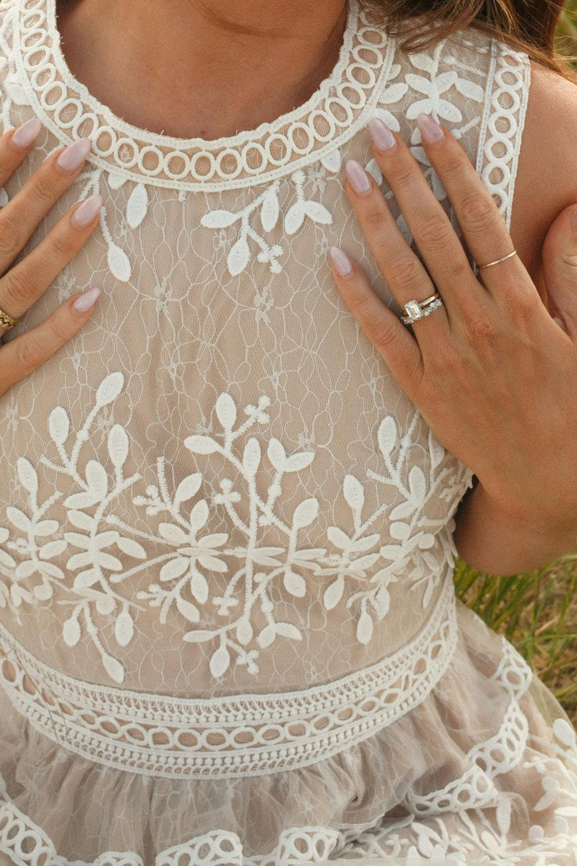 Sicily Sleeveless Dress in White
