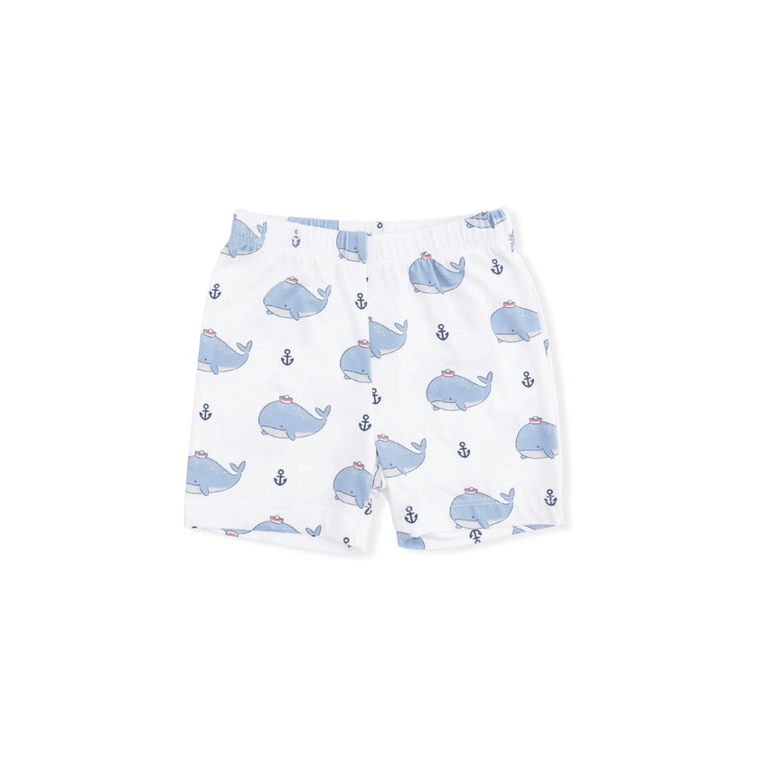 Bubbly Sailor Whales Blue - Loungewear Short Set