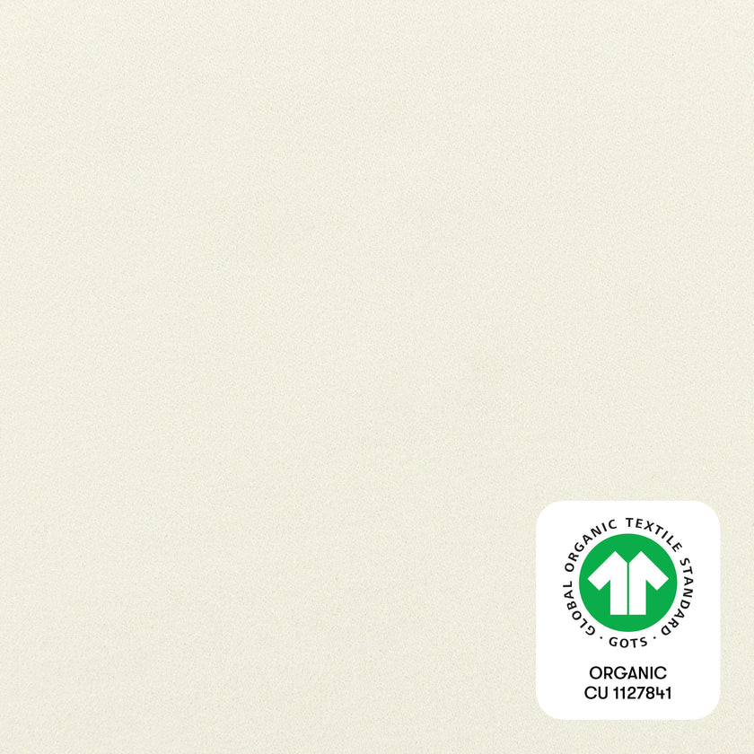 Mini Crib Sheet in GOTS Certified Organic Brushed Cotton in Ivory