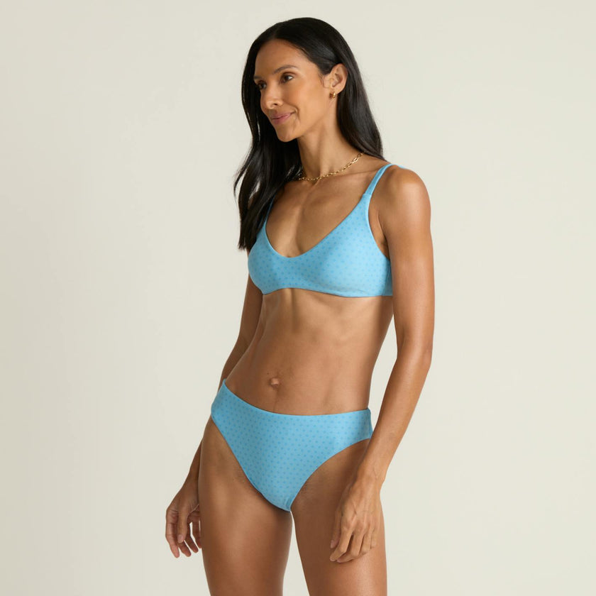 women's le marin dot mid rise bikini bottom