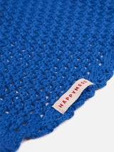 organic cotton crochete bandana - deep sea