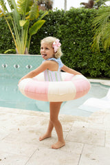 Ruffled One Piece Swimsuit - Summer Stripe