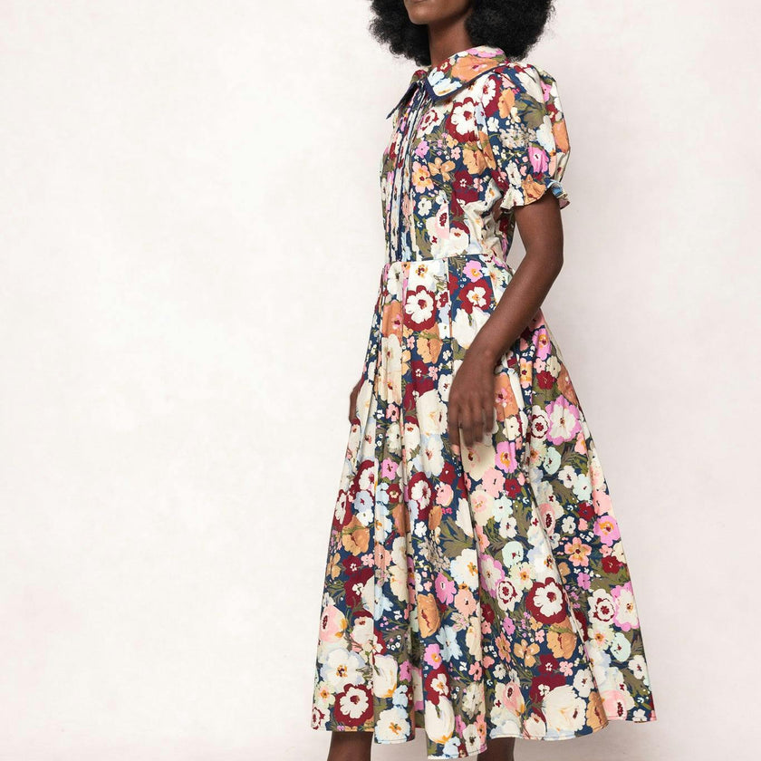 Sophia Dress in Midnight Garden