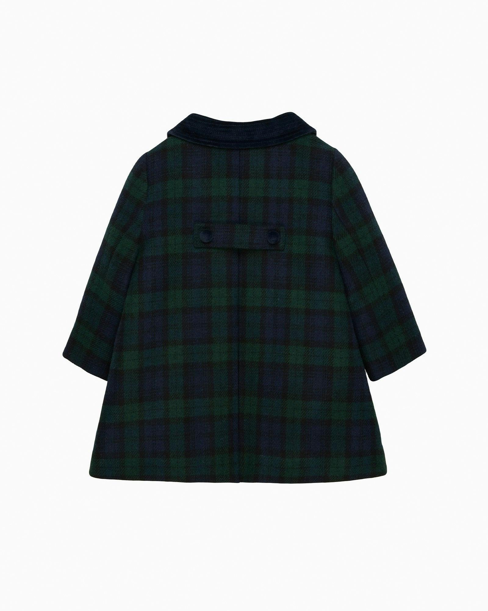 Baby Classic Coat in Navy Plaid