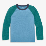 Kids heathered long sleeve baseball tee