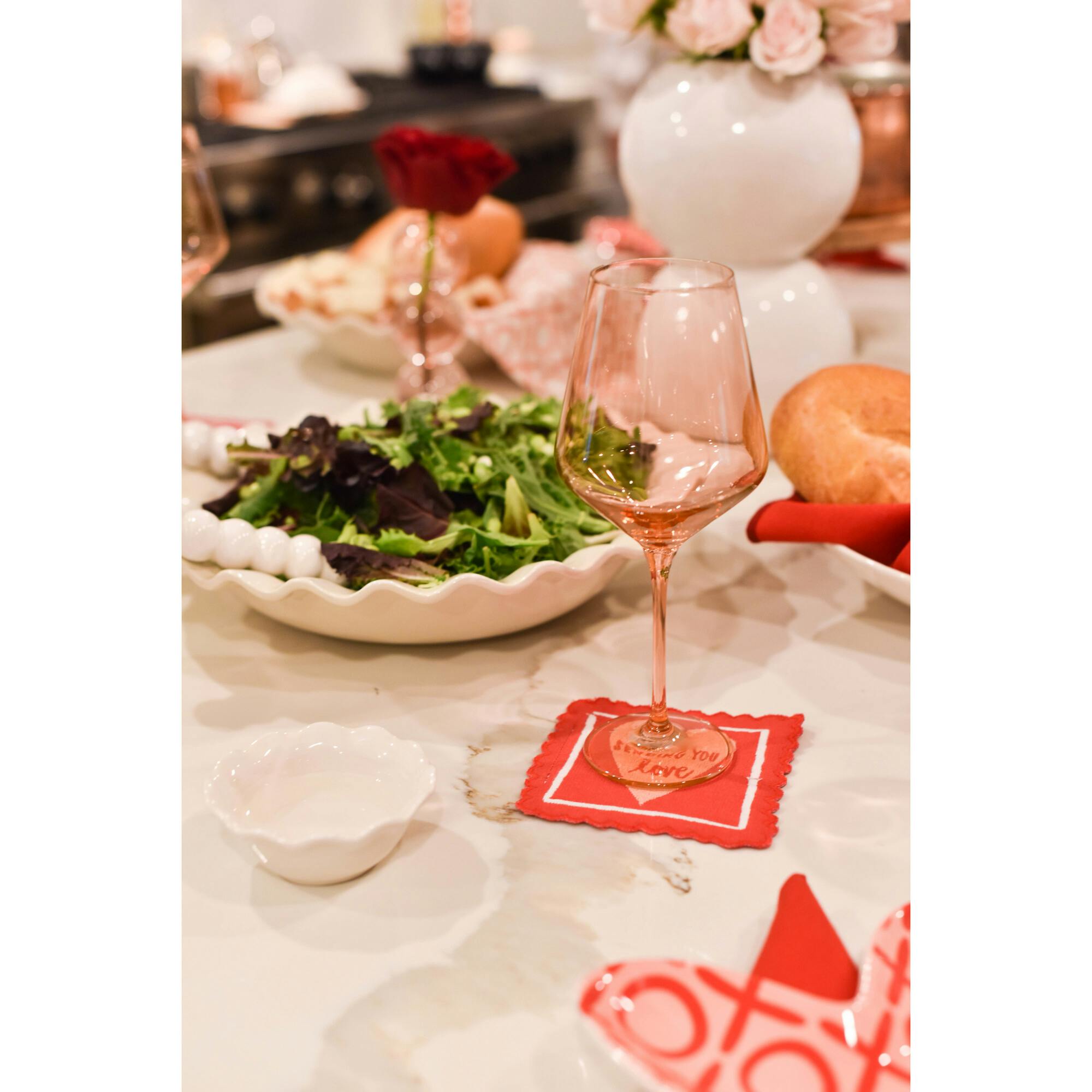Stamp of Love Cocktail Napkins Set of 4