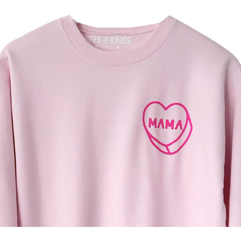 Women's Luv Letters Mama Sweatshirt, Pink