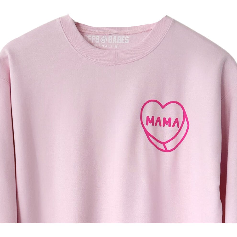 Women's Luv Letters Mama Sweatshirt, Pink