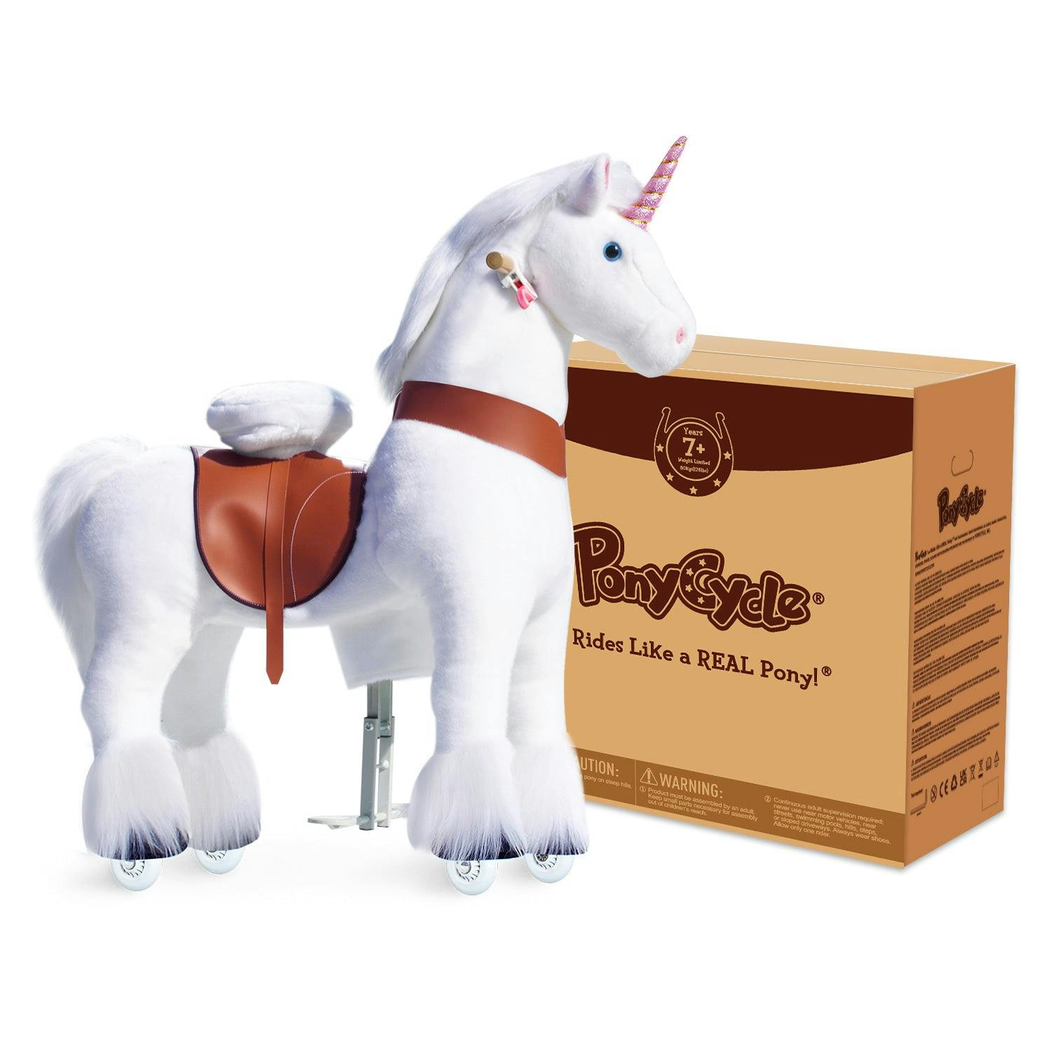 Model U® Unicorn Ride-On Toy Age 7+ – White