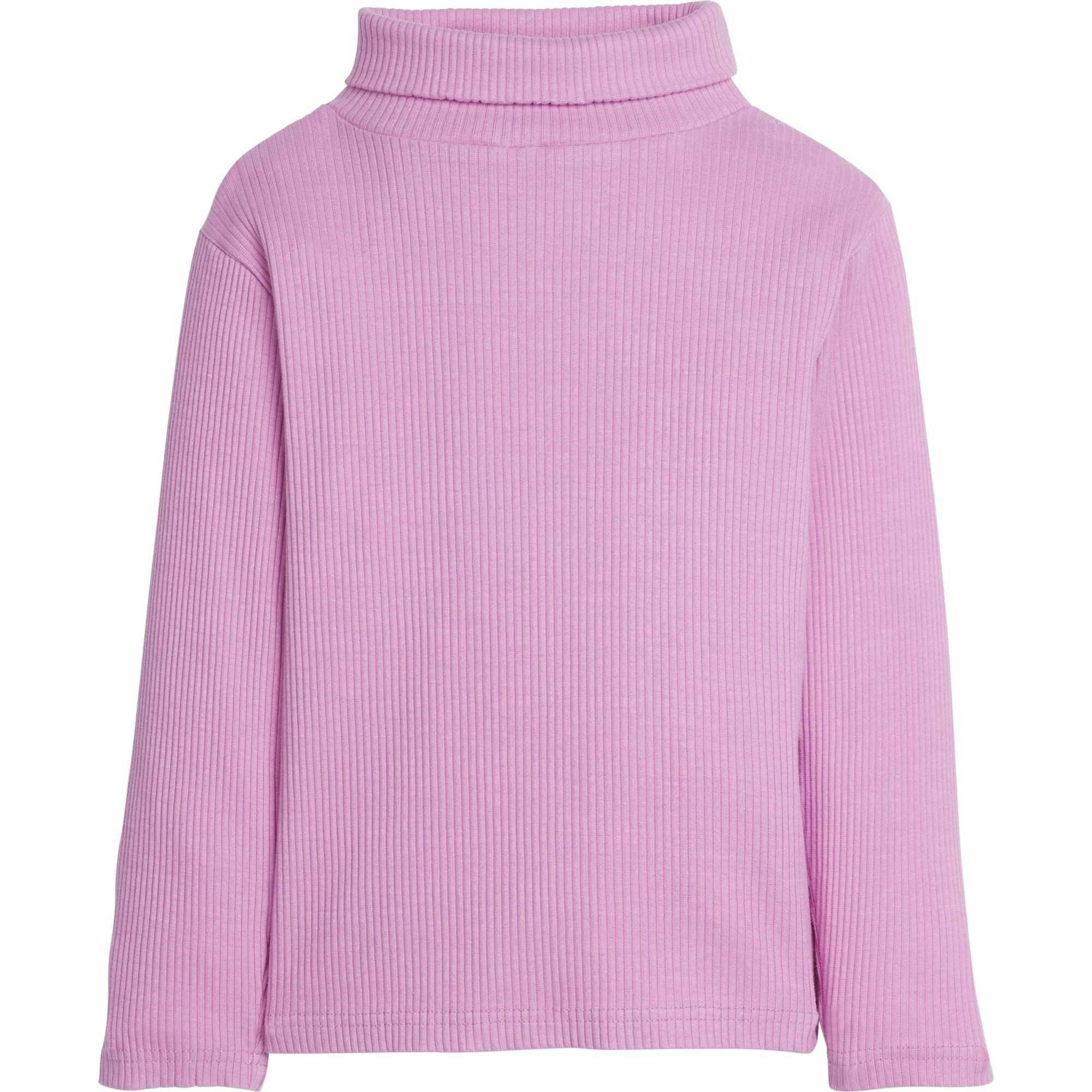 Stretchy Ribbed Long Sleeve Turtleneck Sweatshirt