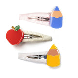 Pencils Vibrant Colors & Apple Snap Clips - BTS