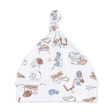 Football Nursery - Lap Shoulder Gown and Knotted Hat