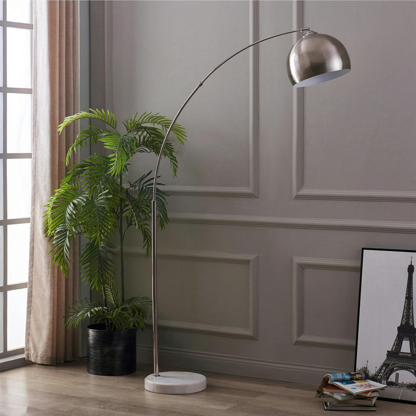 Arquer Arc 68.1" Metal Floor Lamp with Bell Shade