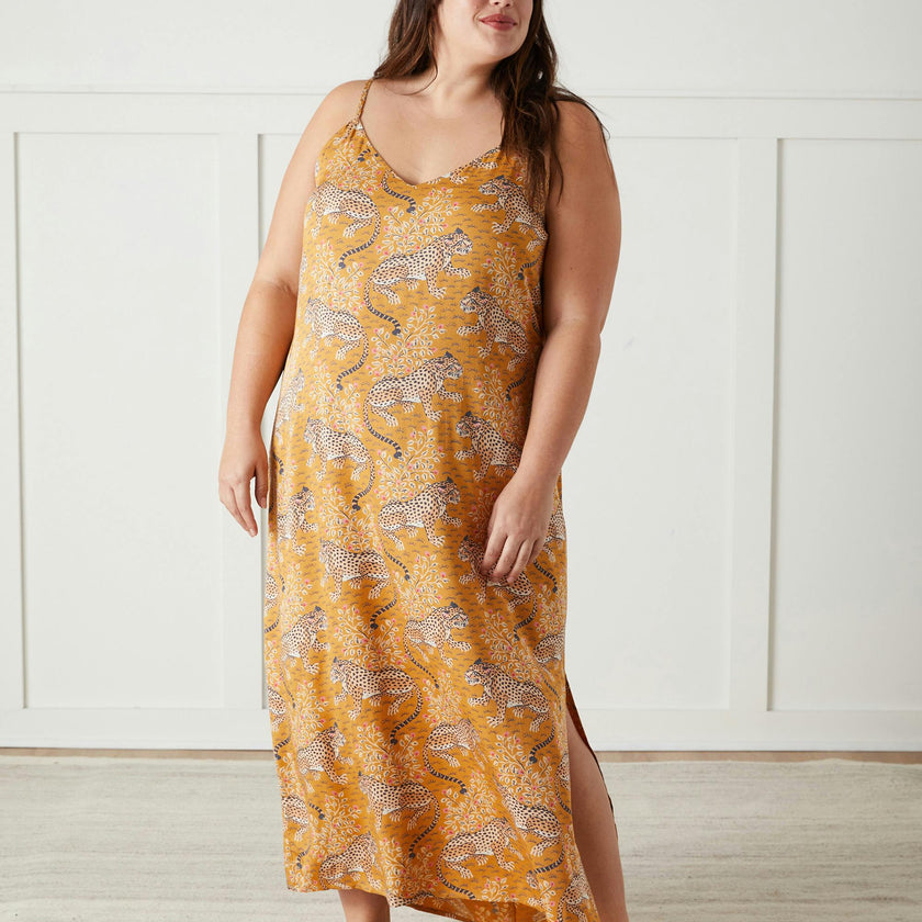 Bagheera - Eco Satin Chic to Sleep Nightie - Tobacco