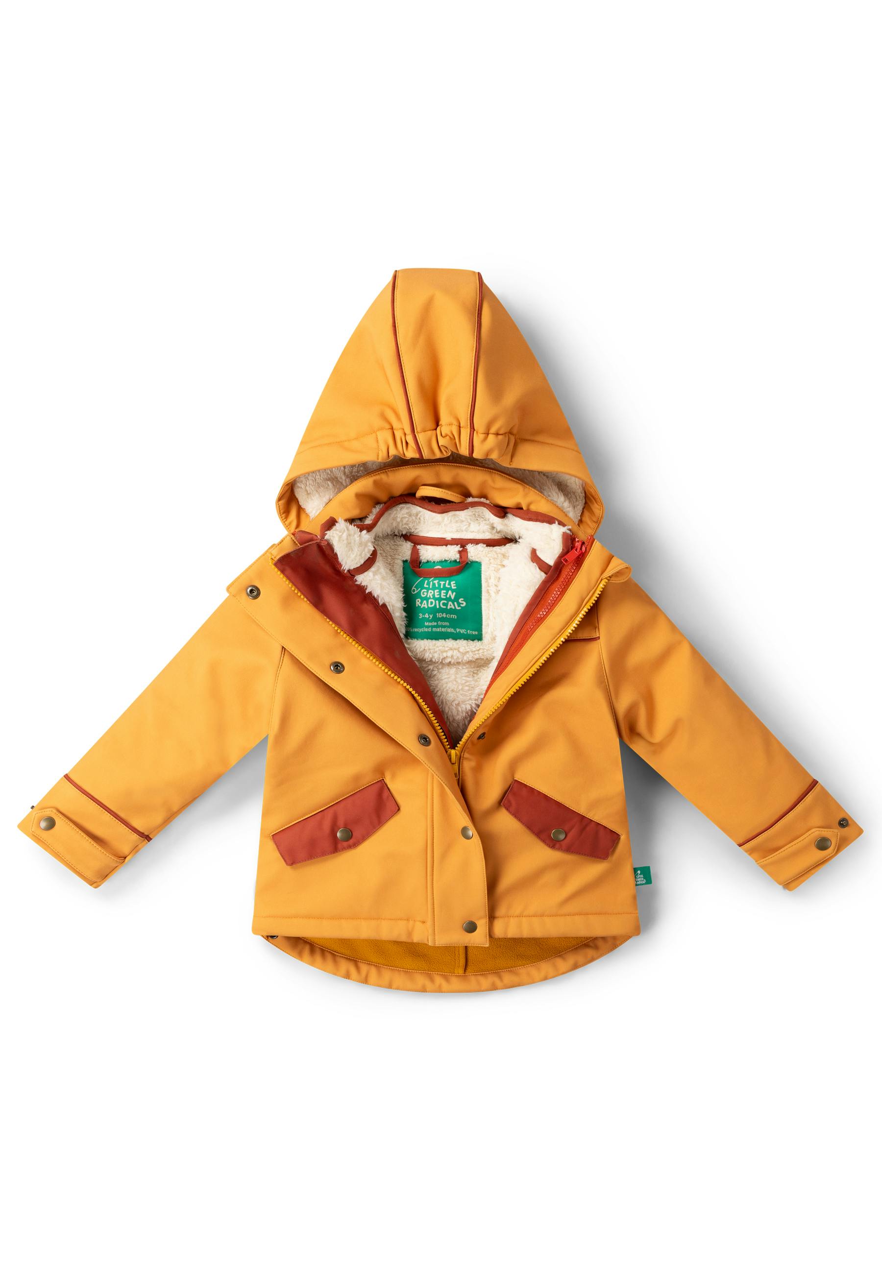 Gold Recycled Waterproof 3 in 1 Coat, Gold