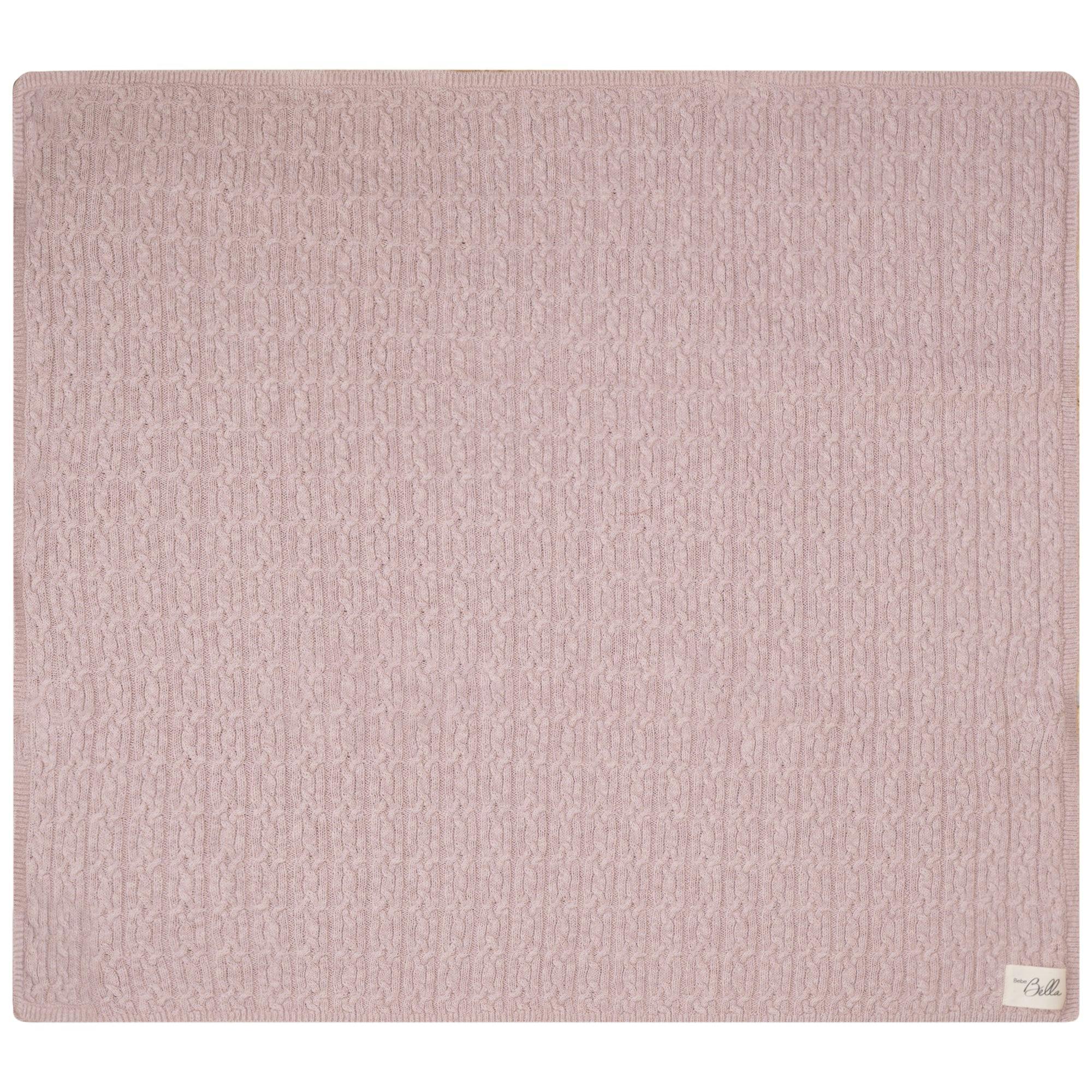 Mix Cable Knit Blanket Pink Mix