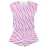 Riley Women's Pajama Short Set - Palm Beach Pineapples