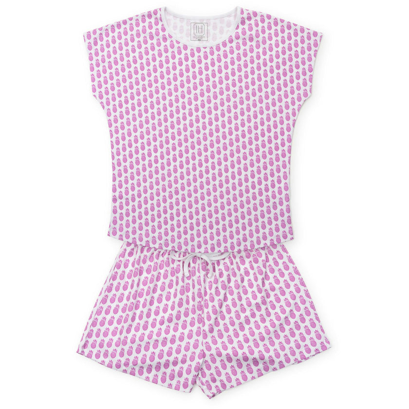 Riley Women's Pajama Short Set - Palm Beach Pineapples