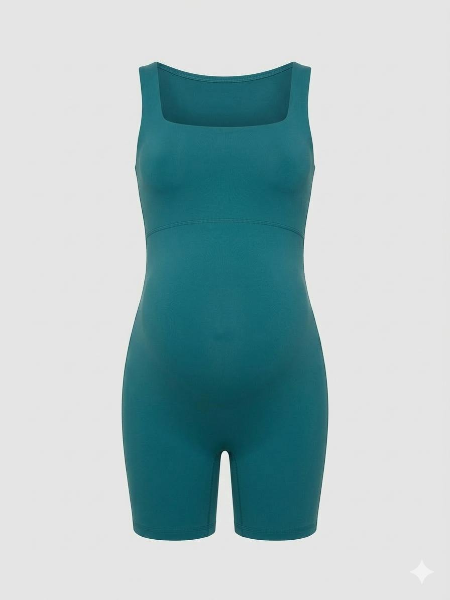 The Short Maternity Active Unitard Jumpsuit