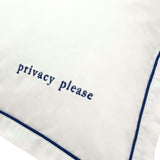 Navy Trim Decorative Pillow