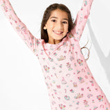 Candy Cane Lane Bamboo Girls' Long Sleeve Dress