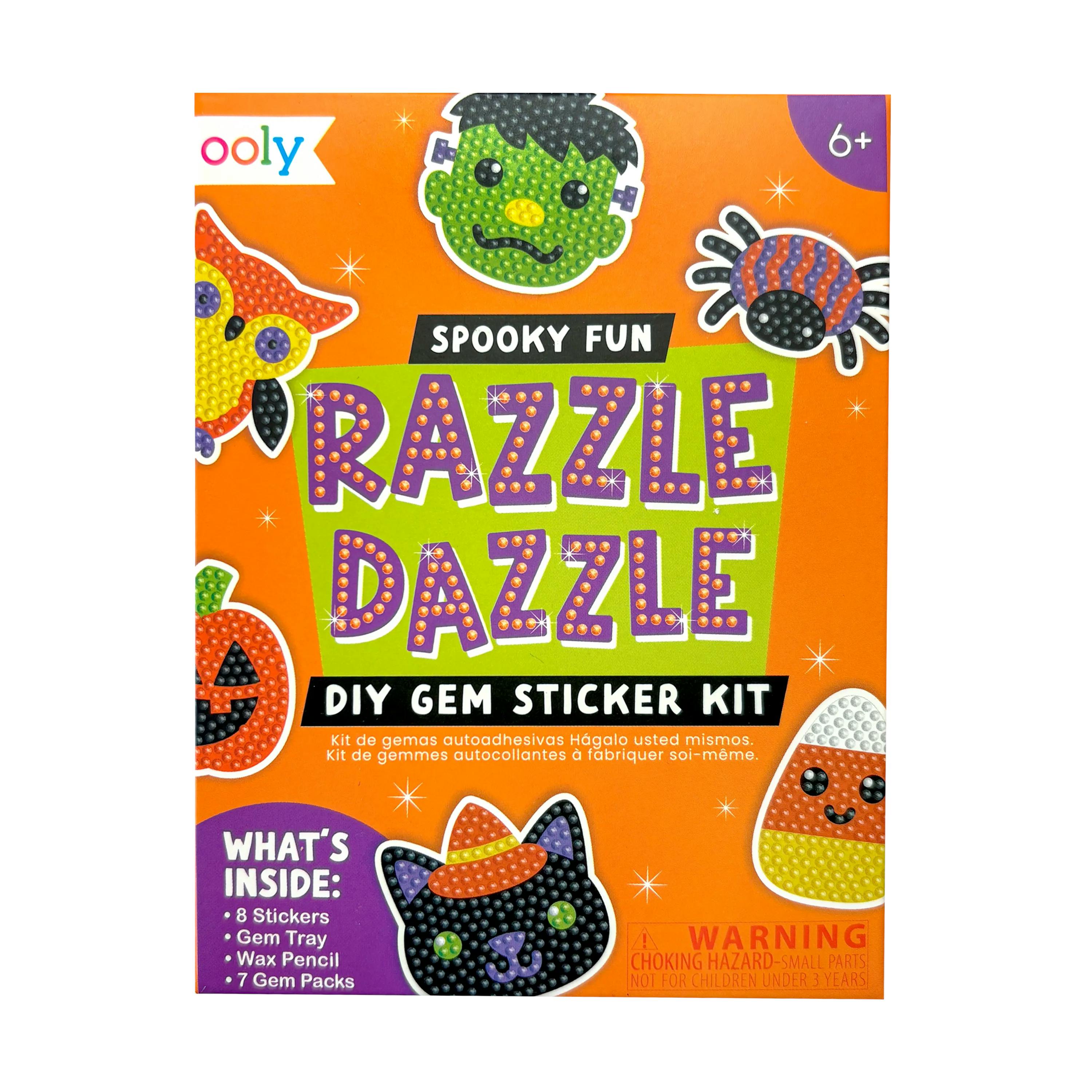 Razzle Dazzle Mini DIY Gem Sticker Kit - Spooky Fun - 8 Stickers