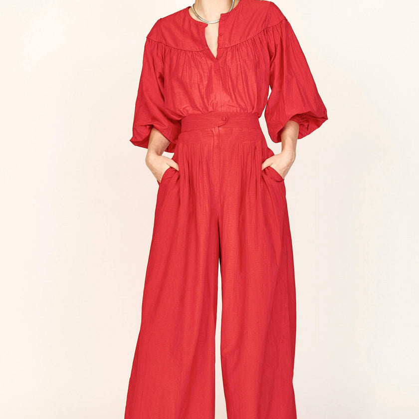 Calistoga Pant in Red