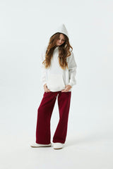 Lea White French Terry Oversized Hoodie - Ace