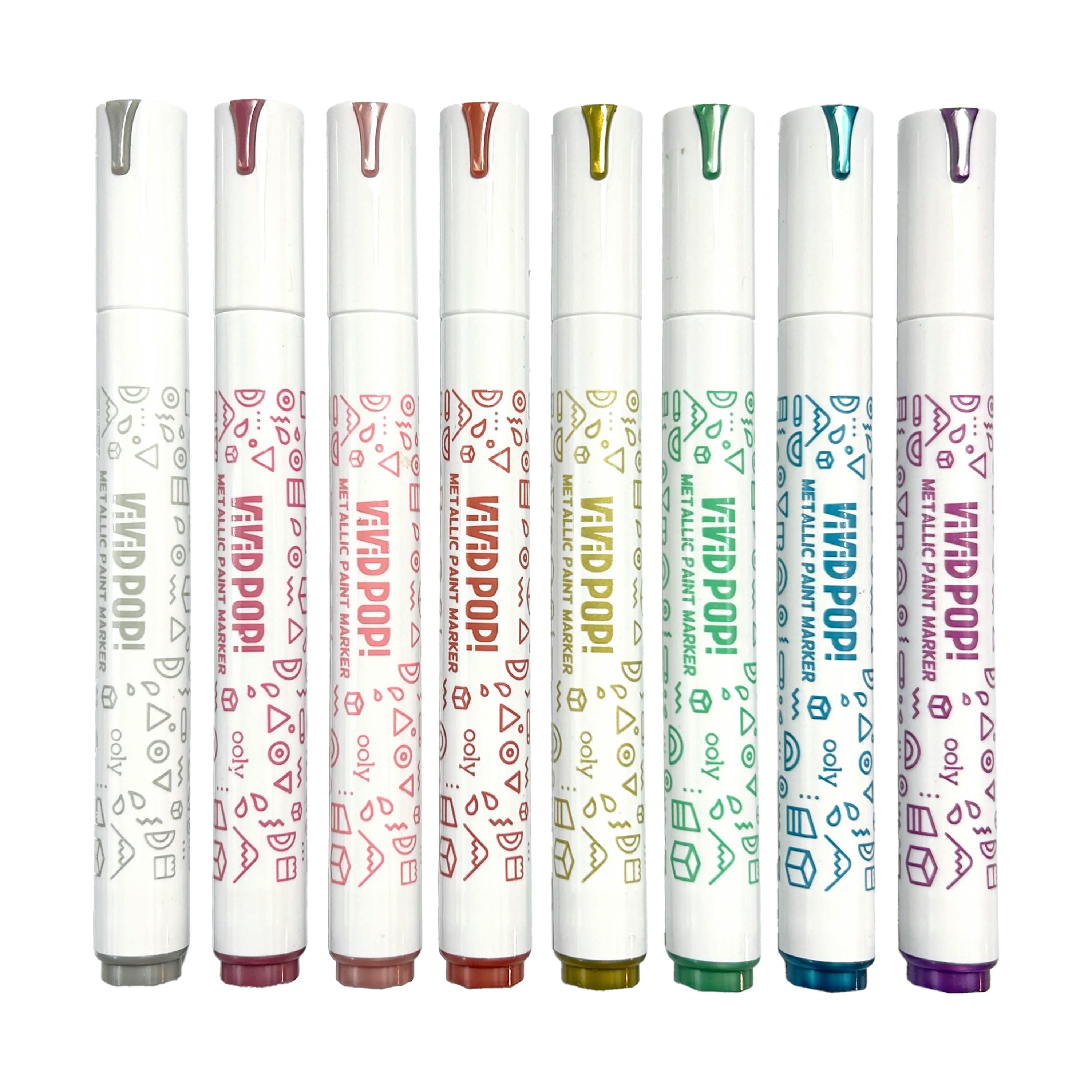 Vivid Pop! Water Based Paint Markers - Metallic - Set of 8