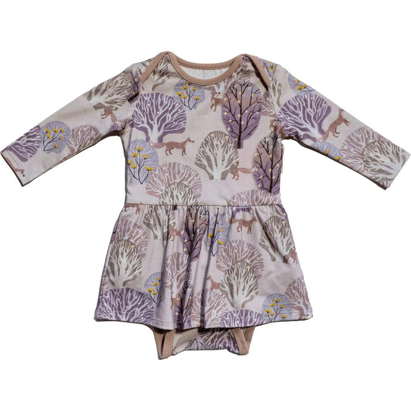 Baby Isabelle Print Long Sleeve Onesie Dress