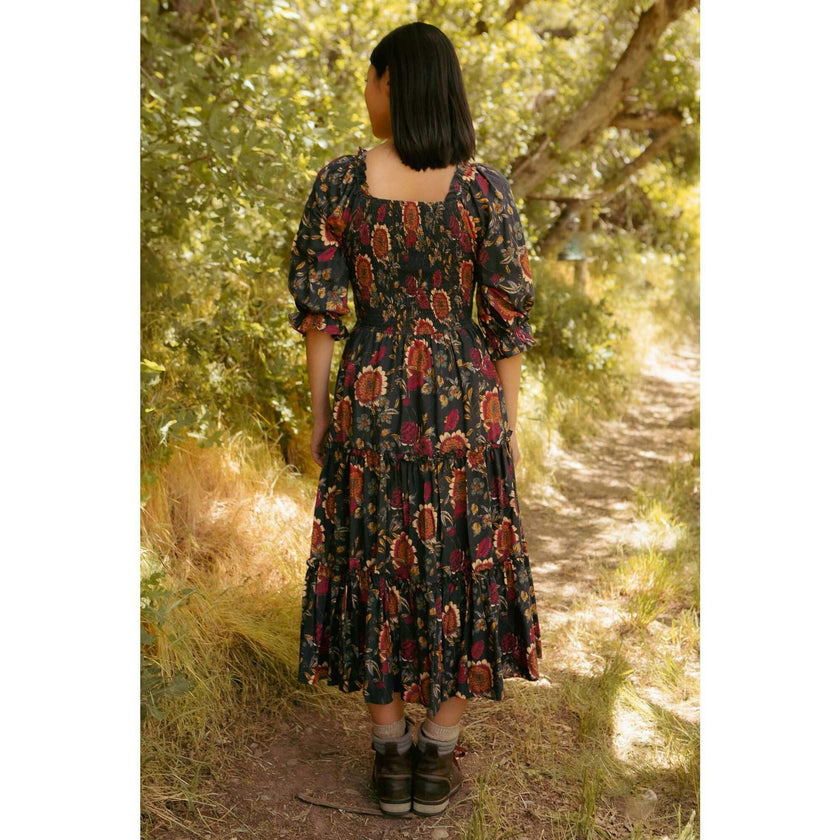 Madeline Dress in Moody Sunflower