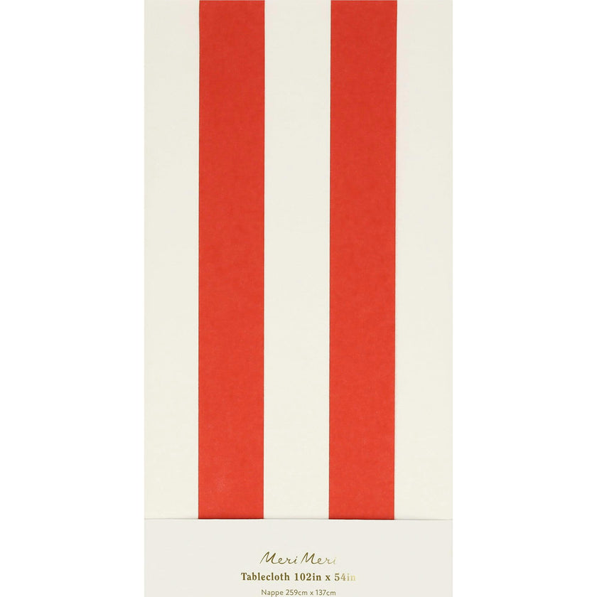 Red Striped Tablecloth