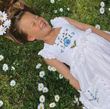 8y Heirloom Handkerchief Dress - Blue & Purple Butterflies