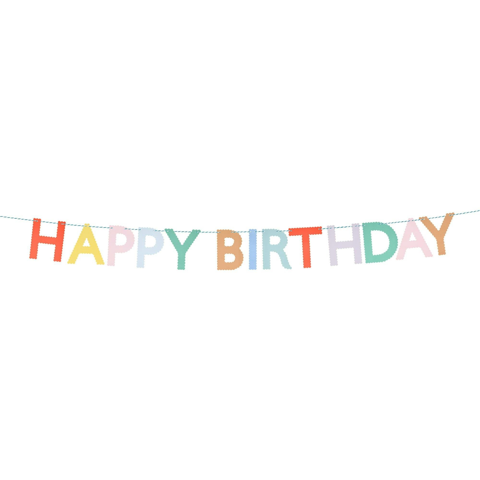 Scallop Bright Happy Birthday Garland
