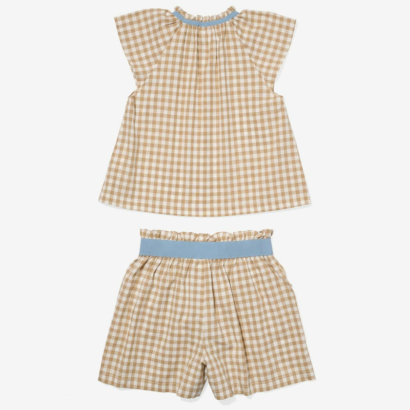 Cecil Short Set, Camel Check