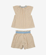 Cecil Short Set, Camel Check