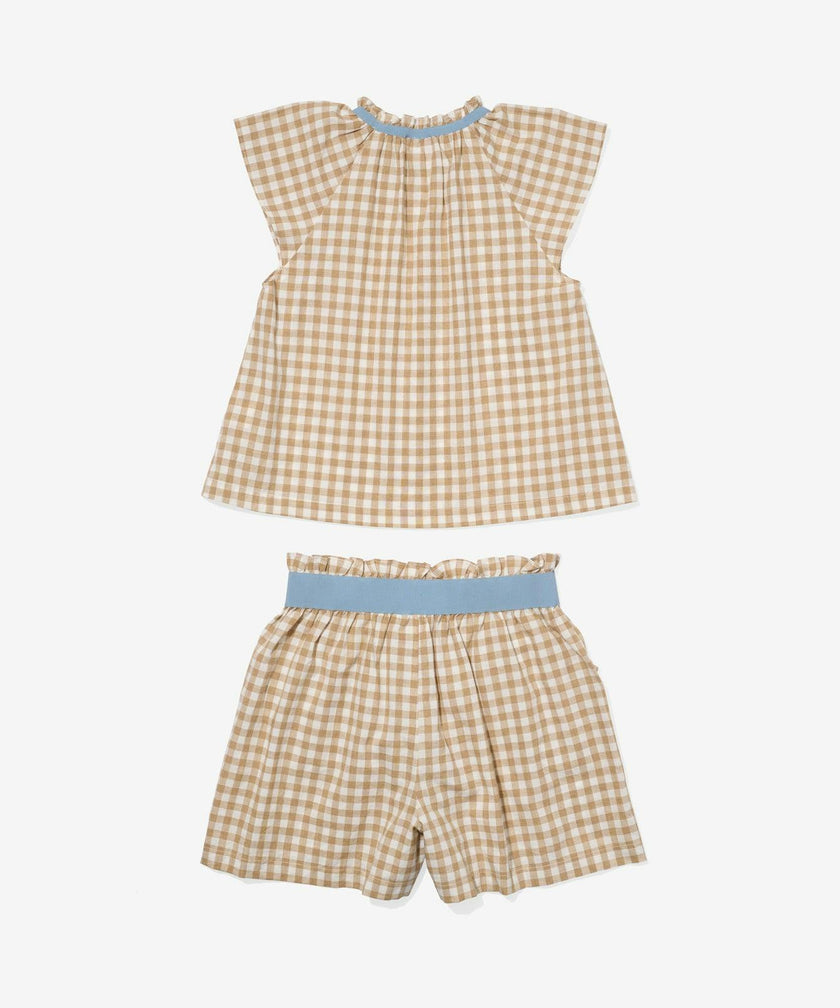 Cecil Short Set, Camel Check