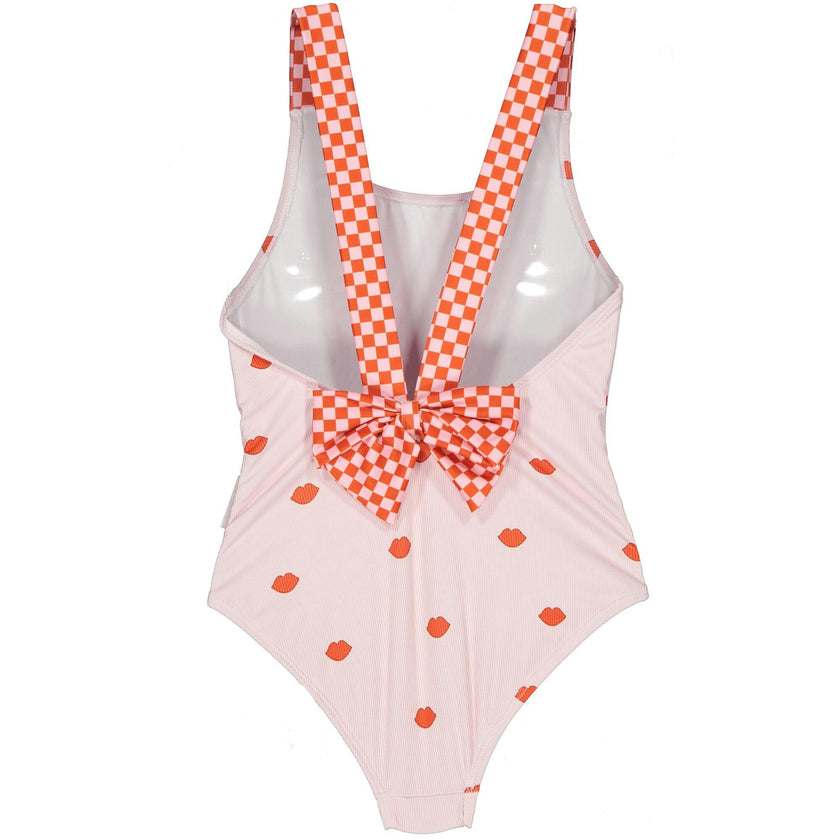 Textured Lips Swimsuit, Prints