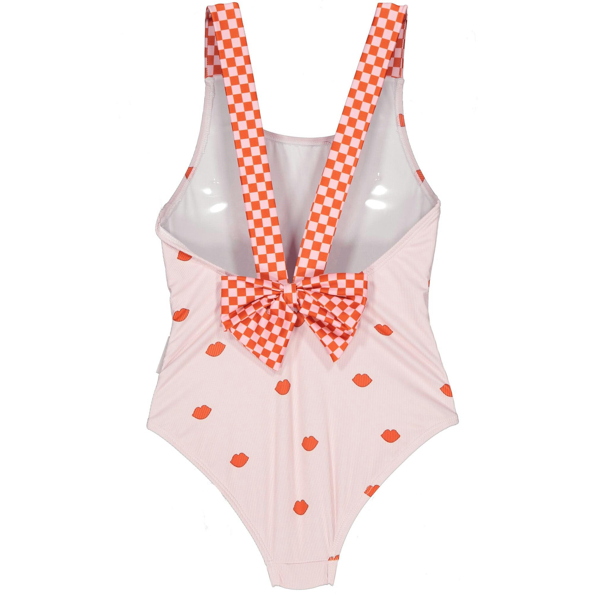 Textured Lips Swimsuit, Prints