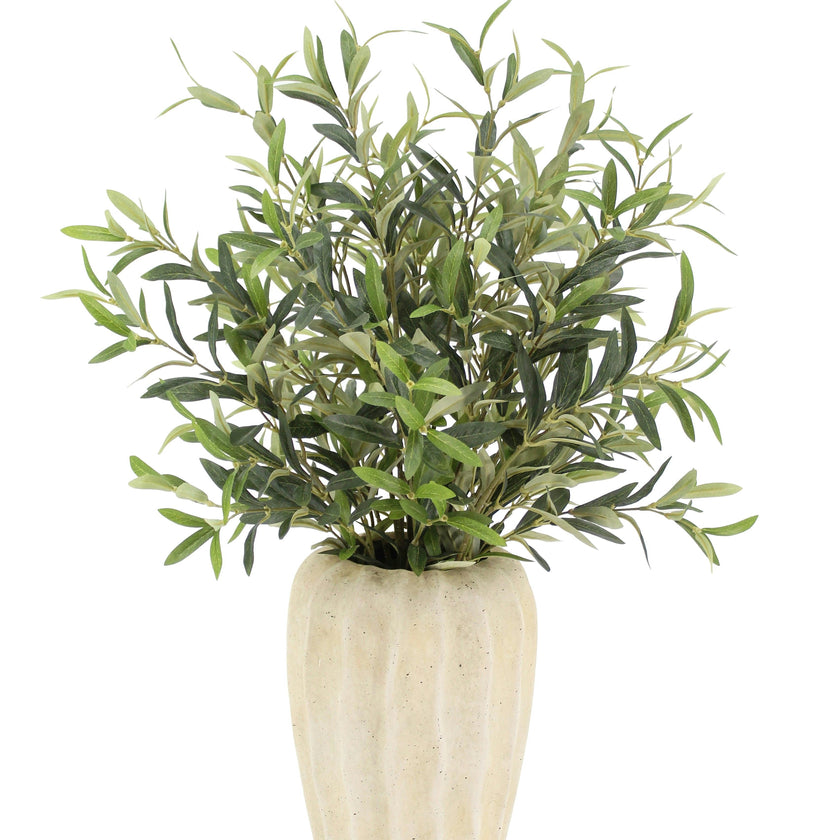 30" Faux Olive Arrangement in Artisan Vase