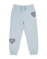 Piper Heart Jogger - Cloudy Blue French Terry