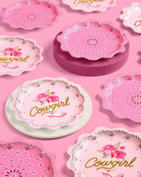 Cowgirl Plates - 24 foil paper plates